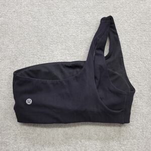 Lululemon Ribbed One-Shoulder Sports Bra Women’s Size 4 Asymmetrical Athletic